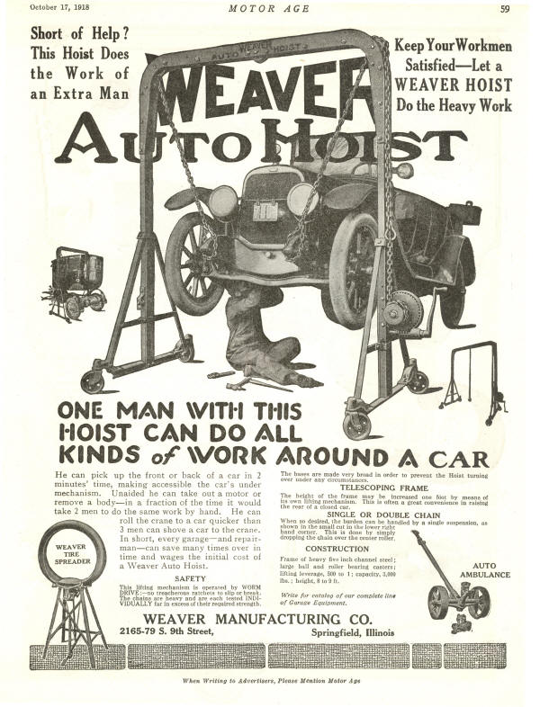 Castle Equipment Co. Weaver Lift History